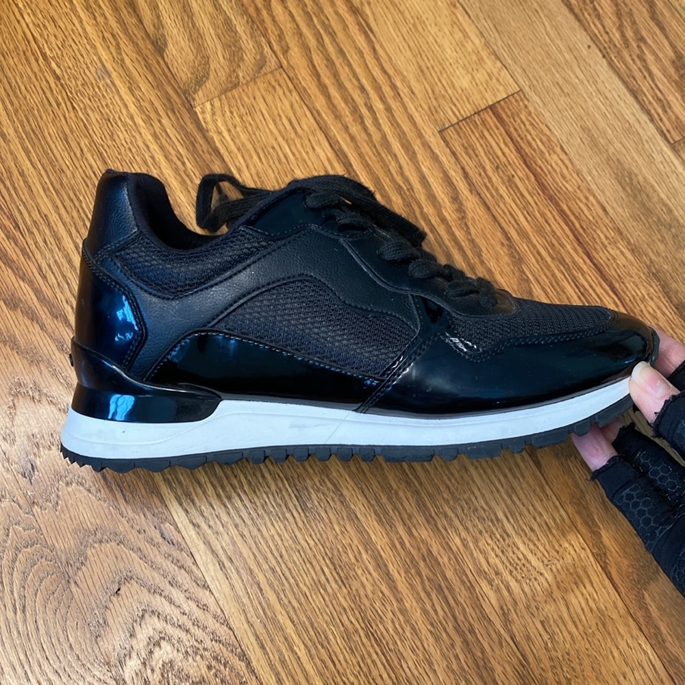 Super cool Aldo Patent Leather wedge sneakers